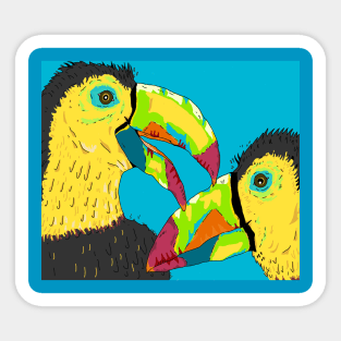 tucans family rain forest Sticker